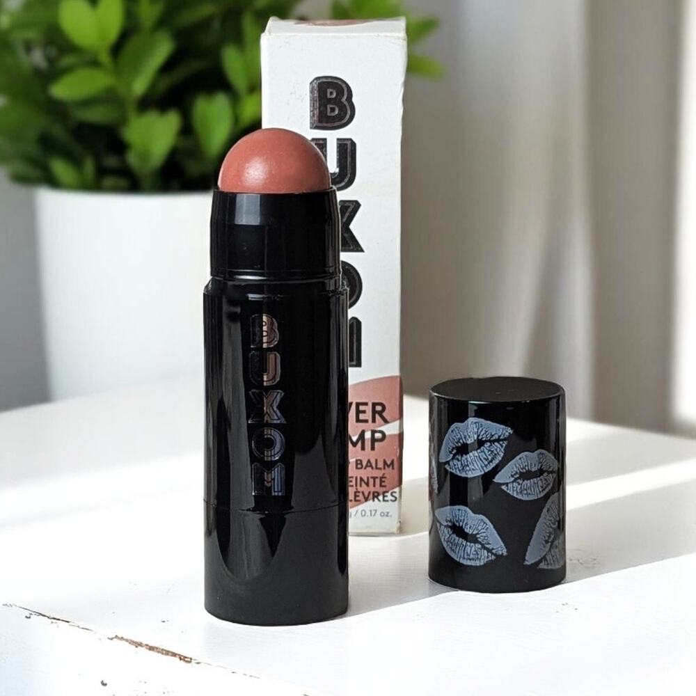 BUXOM Power Plum Lipstick Lip Tinted Balm * Glowing * Full Size New